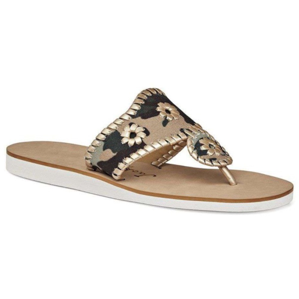 Jack Roger’s Captiva Slip on Sandals in Camo & Platinum